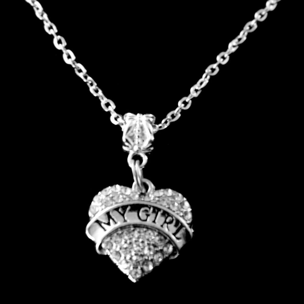 Necklaces For Girlfriend
 My girl necklace My girl Crystal Heart necklace Girlfriend