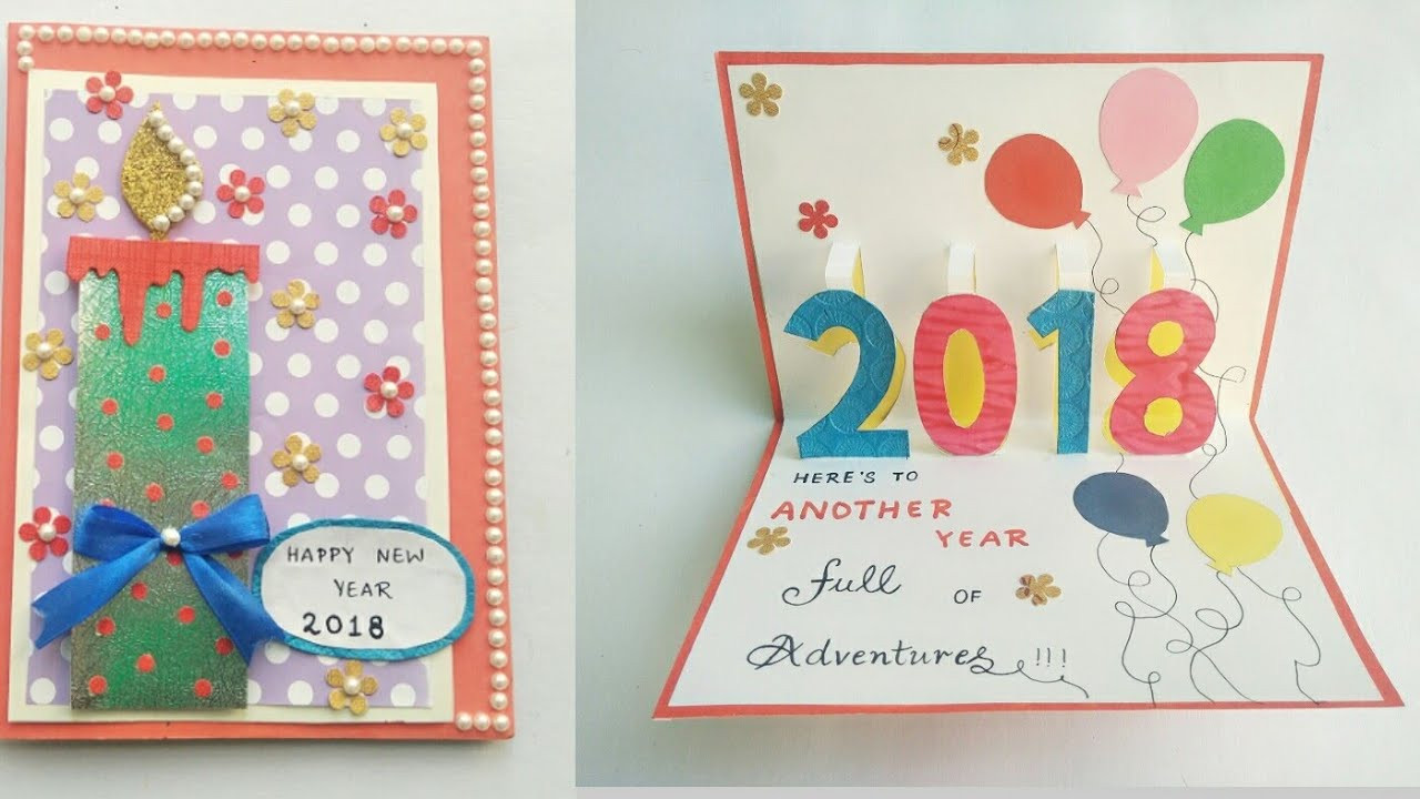 New Year Card Ideas
 DIY New Year Card 2018 Greeting Card for New Year