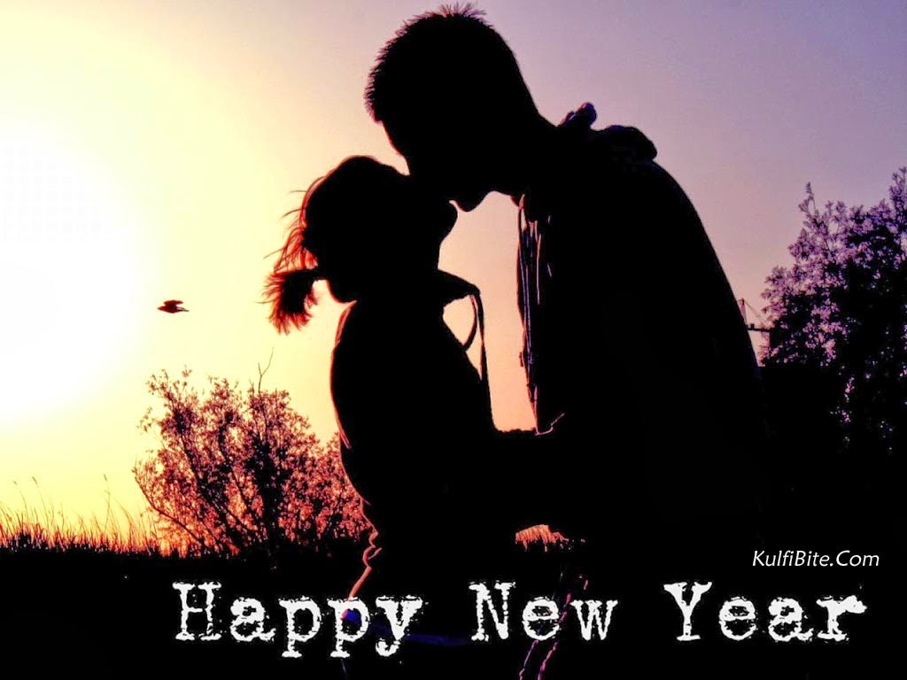 New Year Couple Quotes
 Happy New Year Cute Love Hug Kiss Wallpapers