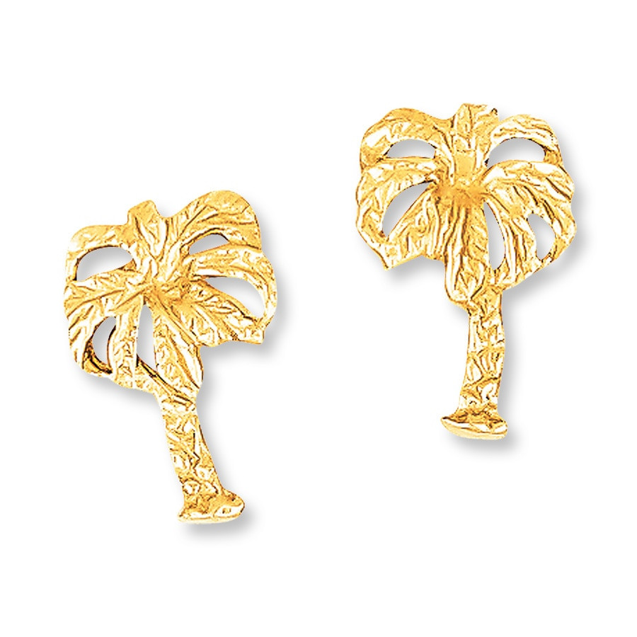 Palm Tree Earrings
 Palm Tree Earrings 14K Yellow Gold Kay