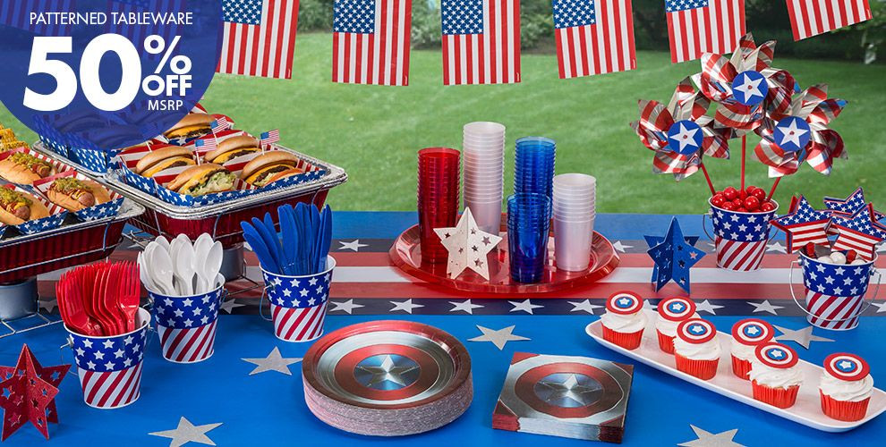 Party City 4th Of July
 Captain America Patriotic Party Supplies Captain America