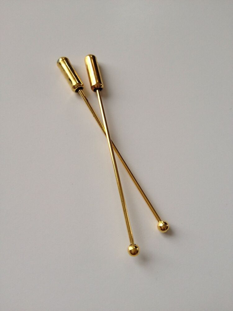 Pins Jewelry 20 pcs gold plated bead lapel jewelry stick pins brooch
