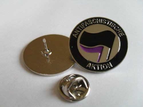 Pins Metalico
 ANTIFASCHISTISCHE AKTION SCHWARZ LILA Metal PIN [] 3 00
