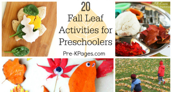 Pre K Fall Crafts
 20 Fall Leaf Activities for Preschoolers