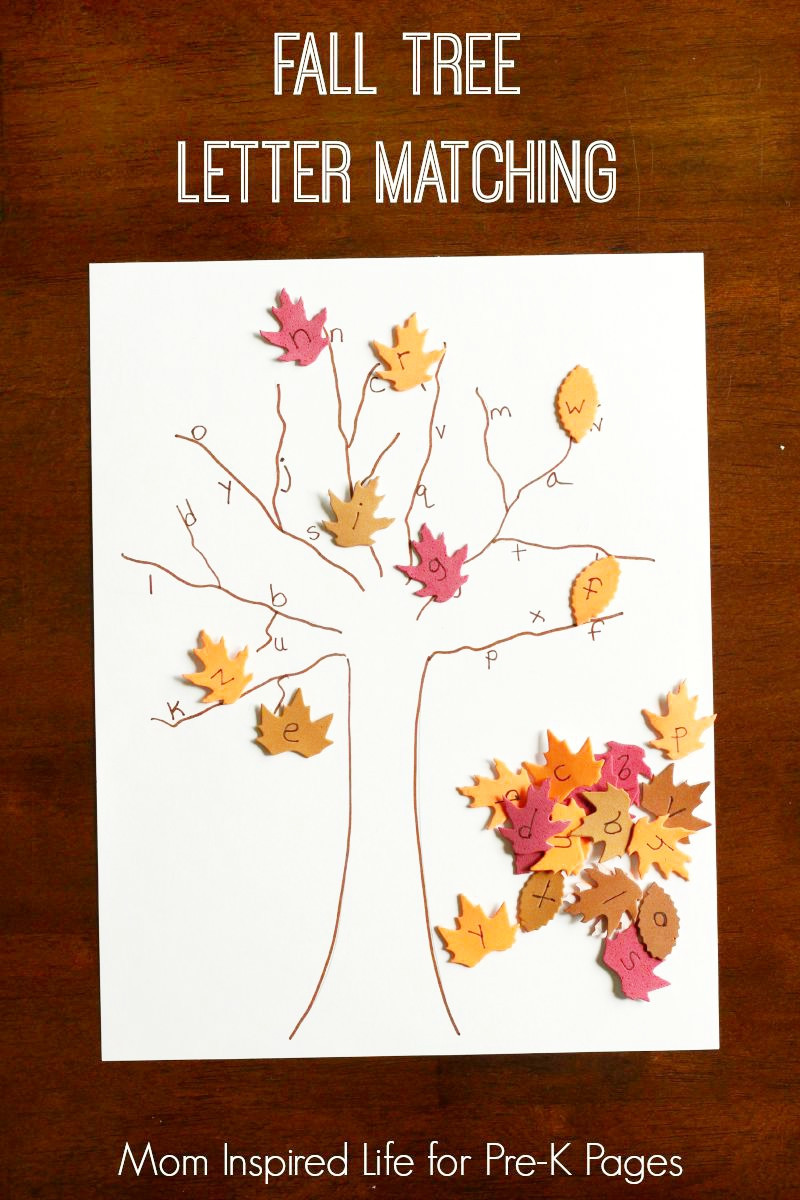 Pre K Fall Crafts
 Fall Tree Letter Matching