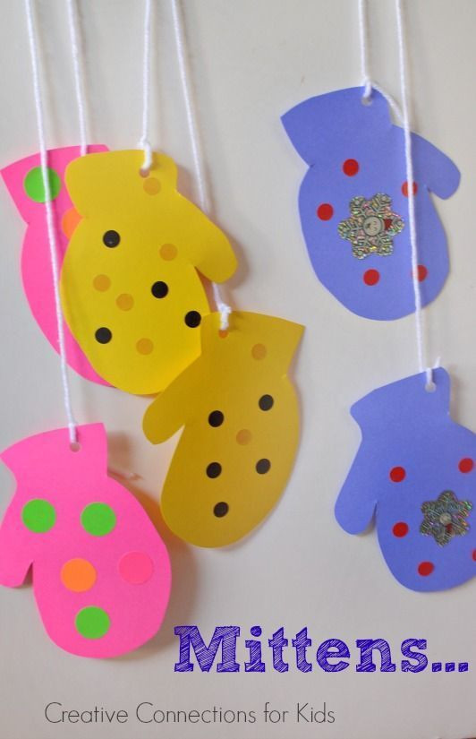 Preschool Winter Activities And Crafts
 Mittens A winter craft for kids
