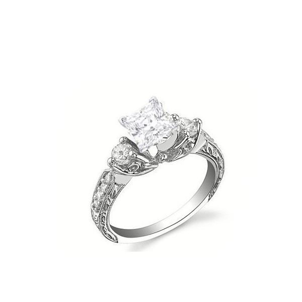 Princess Cut Vintage Engagement Ring
 Perfect Antique Affordable Engagement Ring 0 50 Carat