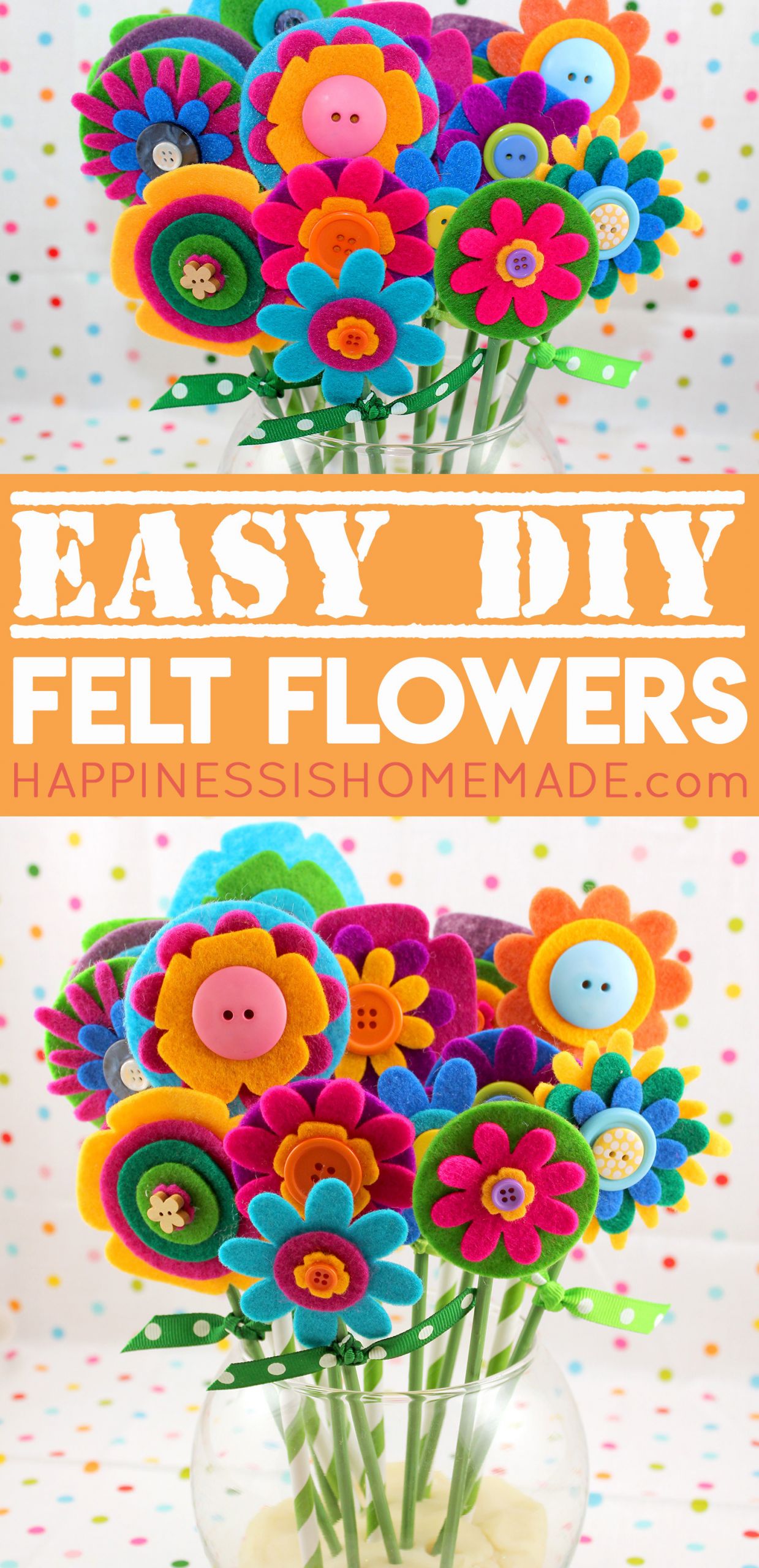 Quick Mothers Day Gifts
 Quick & Easy Mother s Day Gift Felt Flowers Happiness