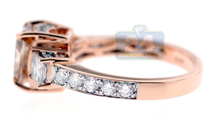 Rose Gold Engagement Rings With Chocolate Diamonds
 Womens GIA Fancy Brown Diamond Engagement Ring 18K Rose Gold