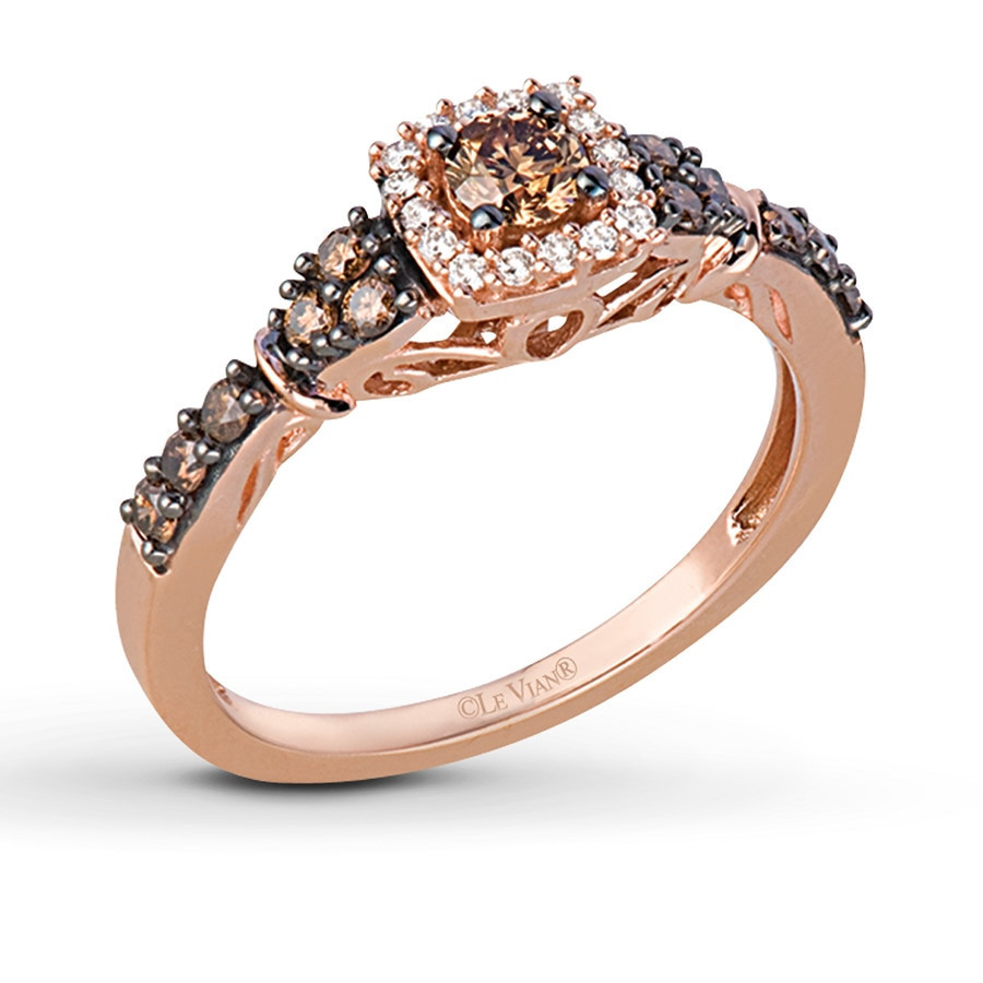 Rose Gold Engagement Rings With Chocolate Diamonds
 Le Vian Chocolate Diamonds 1 2 ct tw Ring 14K Strawberry