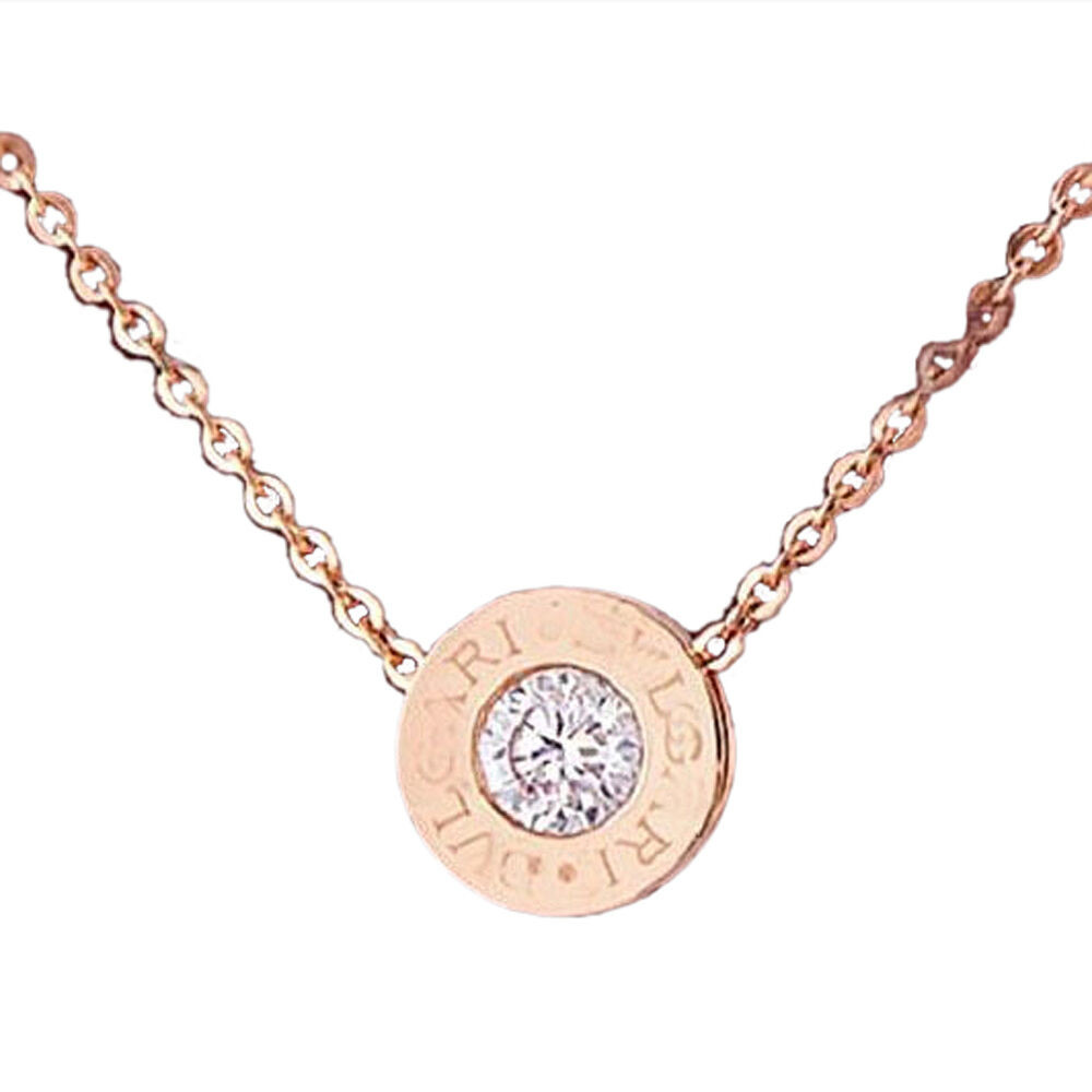 Rose Gold Necklace
 Jewelry diamond Stainless Steel Rose Gold Plated Necklace
