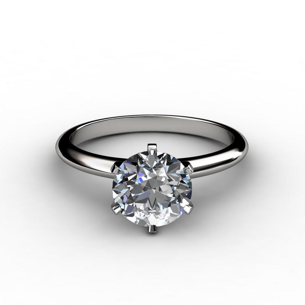 Round Solitaire Diamond Engagement Rings
 Round Brilliant Cut Solitaire Engagement Ring