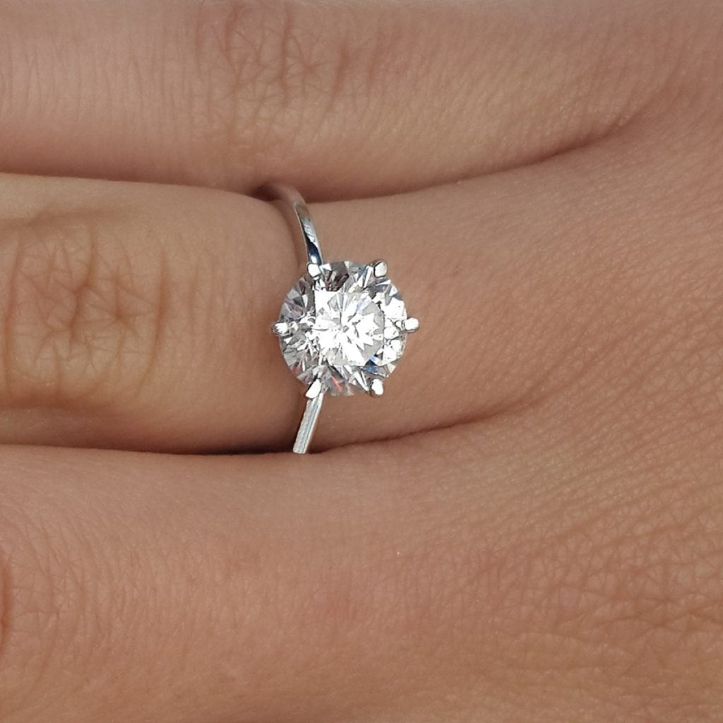 Round Solitaire Diamond Engagement Rings
 2 25 Carat Round Cut Diamond Engagement Ring