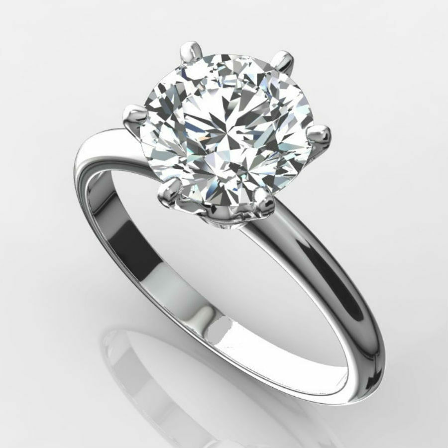 Round Solitaire Diamond Engagement Rings
 DIAMOND SOLITAIRE RING 2 CARAT ROUND VS1 F EXCELLENT CUT
