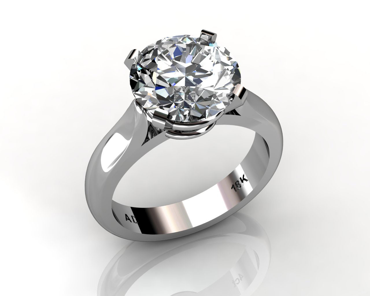 Round Solitaire Diamond Engagement Rings
 Round Cut Diamond Solitaire Engagement Wedding Ring South