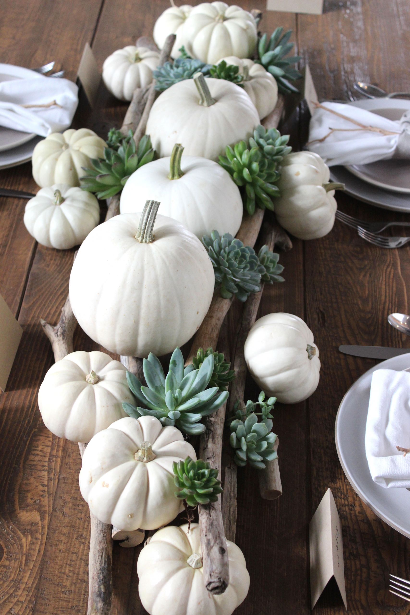 Rustic Thanksgiving Decor
 setting a rustic Thanksgiving table