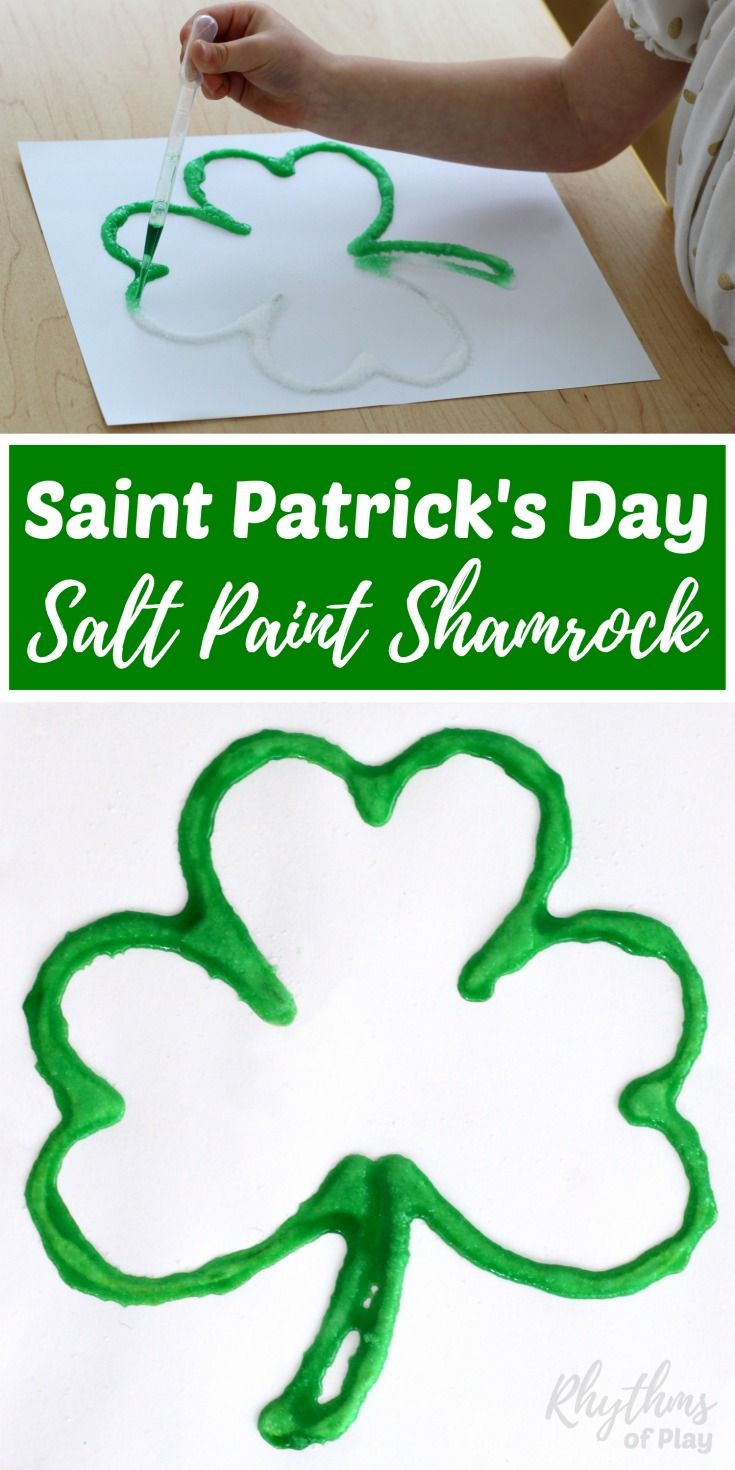Saint Patrick's Day Activities For Elementary Students
 Saint Patricks Day Salt Paint Shamrock Art Project