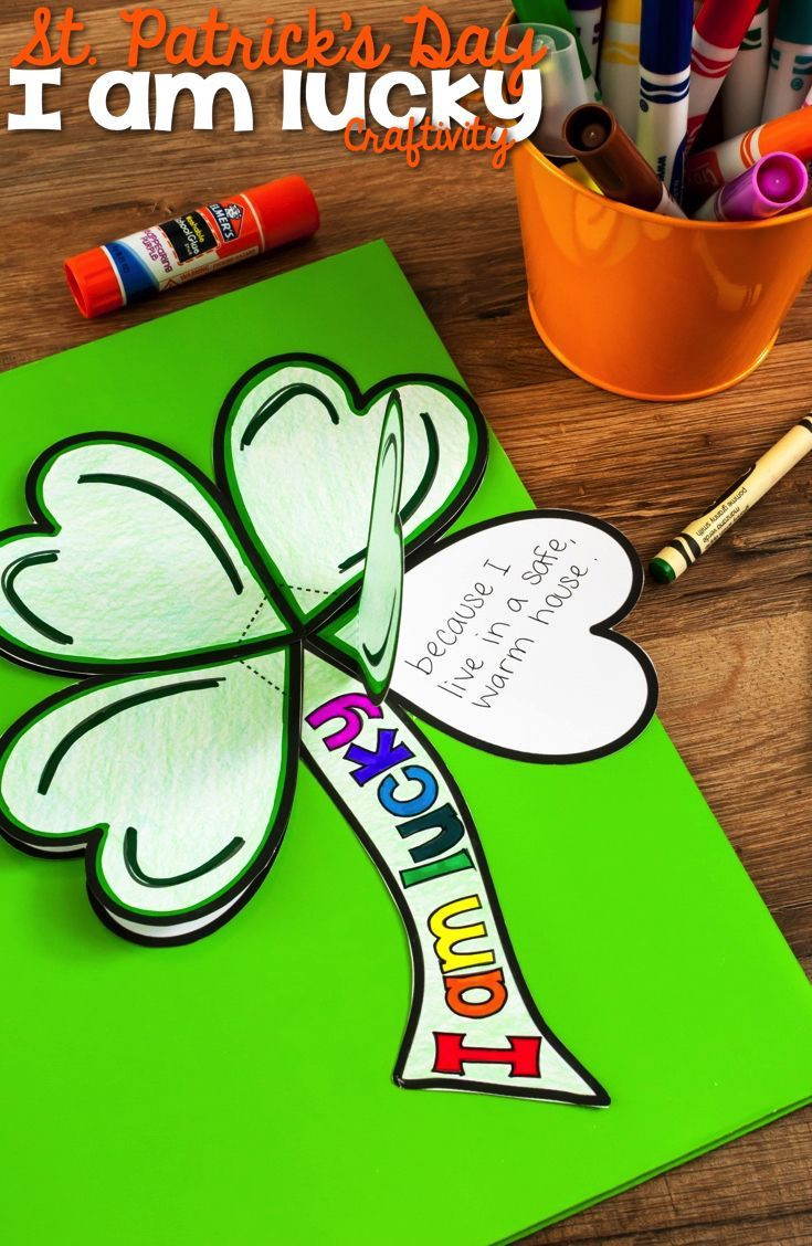Saint Patrick's Day Activities For Elementary Students
 St Patrick s Day Clover "I am lucky" Craftivity