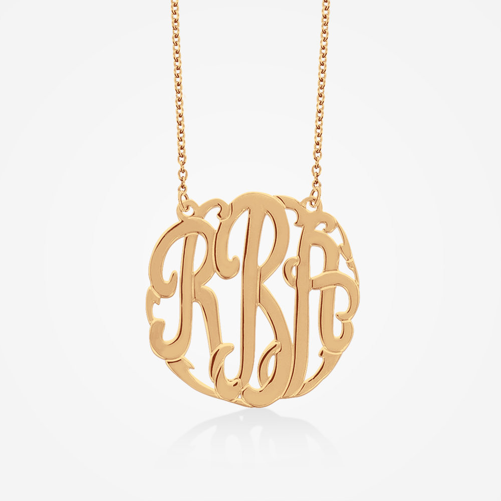Silver Monogram Necklace
 Personalized Jewelry