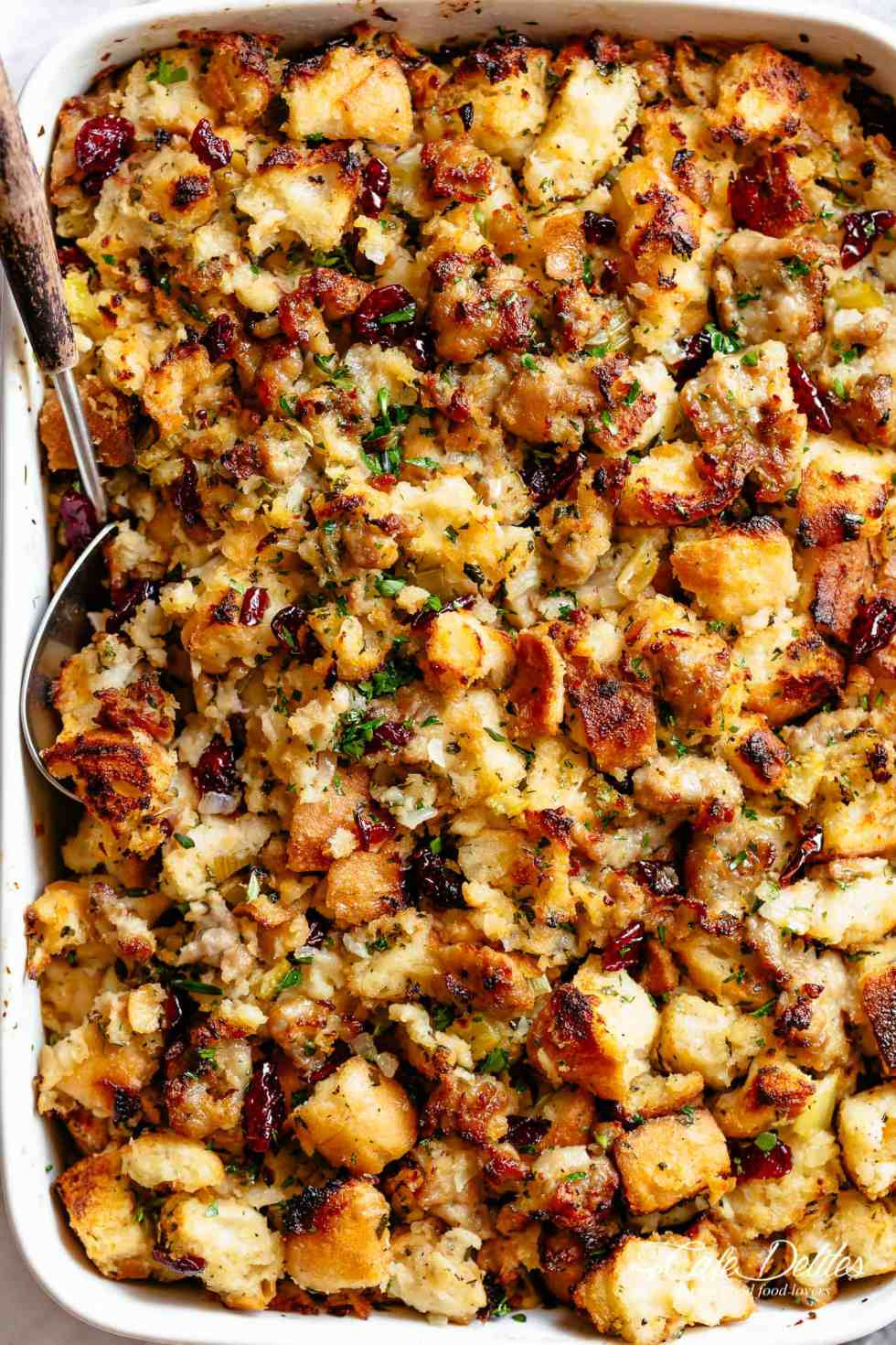 Simple Stuffing Recipe For Thanksgiving
 Sausage & Herb Stuffing Recipe Cafe Delites