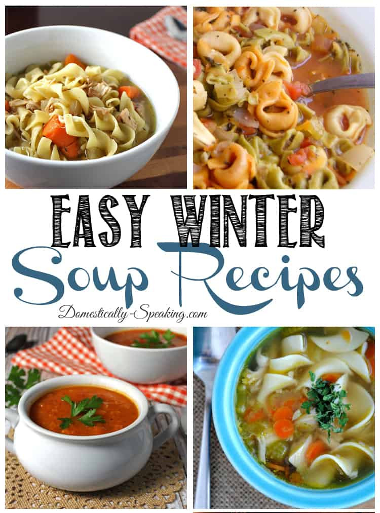 Soup Ideas For Winter
 Easy Winter Soups Domestically Speaking