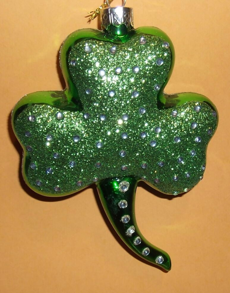 St Patrick's Day Decor
 St Patrick s Day Tree Ornament Green Sparkle Glitter