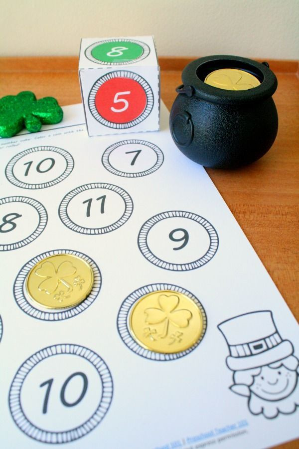St Patrick's Day Preschool Activities
 Roll and Color St Patrick s Day Math
