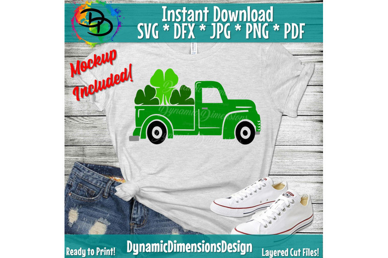 St Patrick's Day Quotes
 Shamrock Truck SVG Truck svg Clover St Patrick s Day