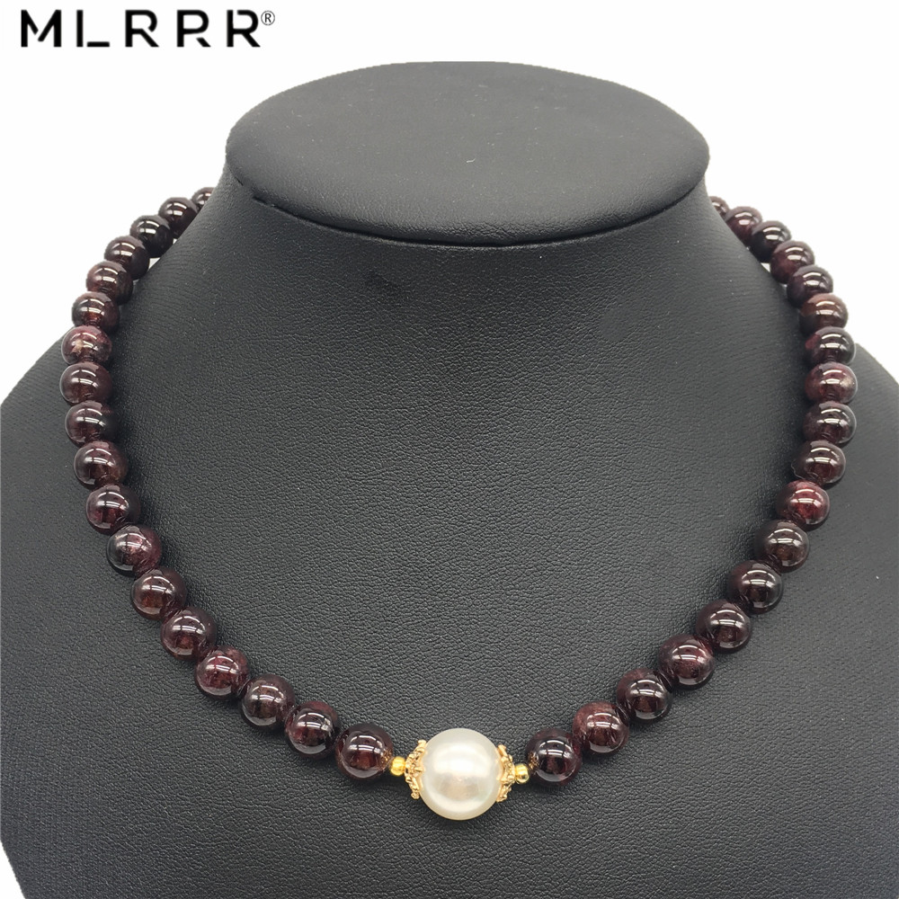 Stone Choker Necklace
 Vintage Classic Natural Stone Jewelry Noble Deep Brown 8mm