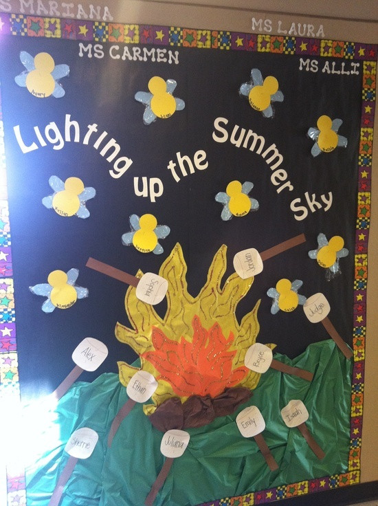 Summer Bulletin Boards Ideas
 Lighting Up The Summer Sky Bulletin Board Idea
