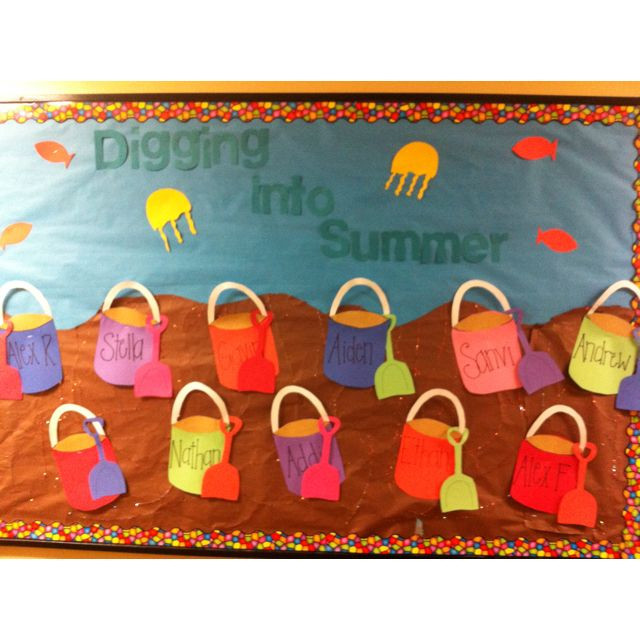 Summer Bulletin Boards Ideas
 "digging into summer" bulletin board I made for Summer