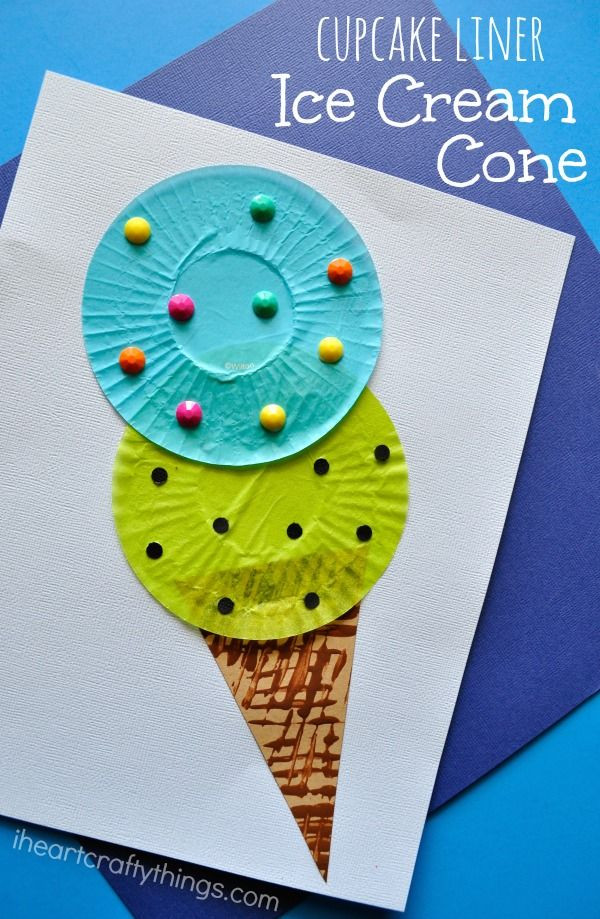 Summer Crafts Preschoolers
 Cupcake Liner Ice Cream Cone Kids Craft