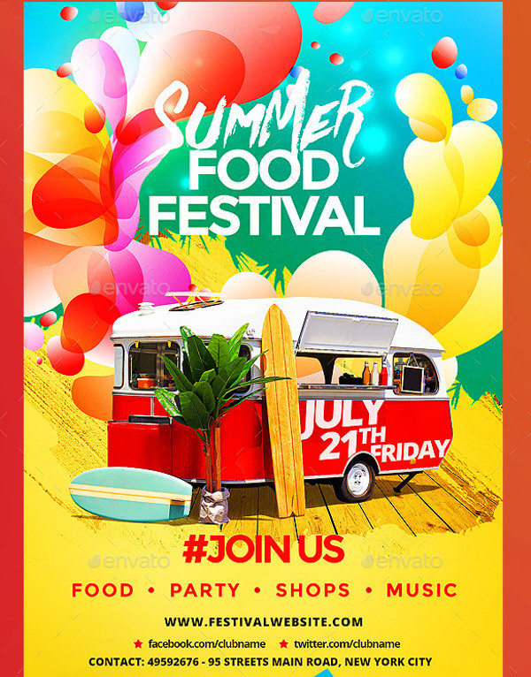 Summer Food Festival
 36 Elegant Festival Flyer Design Templates AI Word