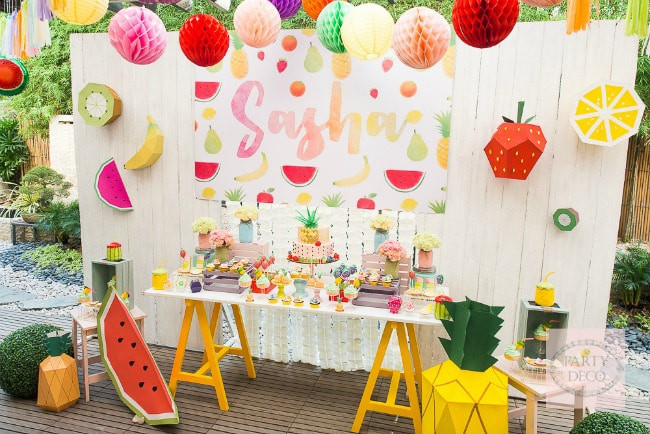 Summer Theme Party
 Summer Fun Tutti Frutti Party Pretty My Party Party Ideas