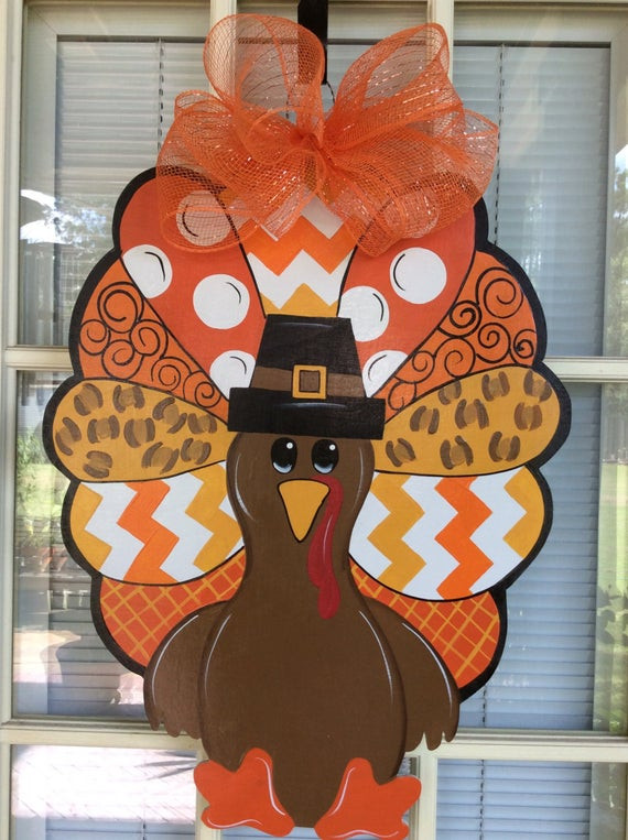 Thanksgiving Door Ideas
 Front door decor turkey decorations thanksgiving