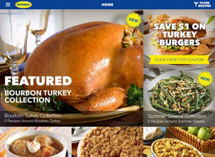 Thanksgiving Food Calculator
 Thanksgiving turkey cooking calculator with Butterball app