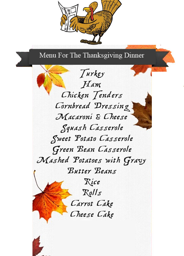 Thanksgiving Food List
 Thanksgiving Day Preparation