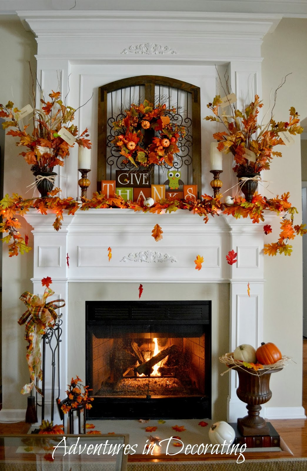 Thanksgiving Mantel Ideas
 Adventures in Decorating Our Fall Mantel
