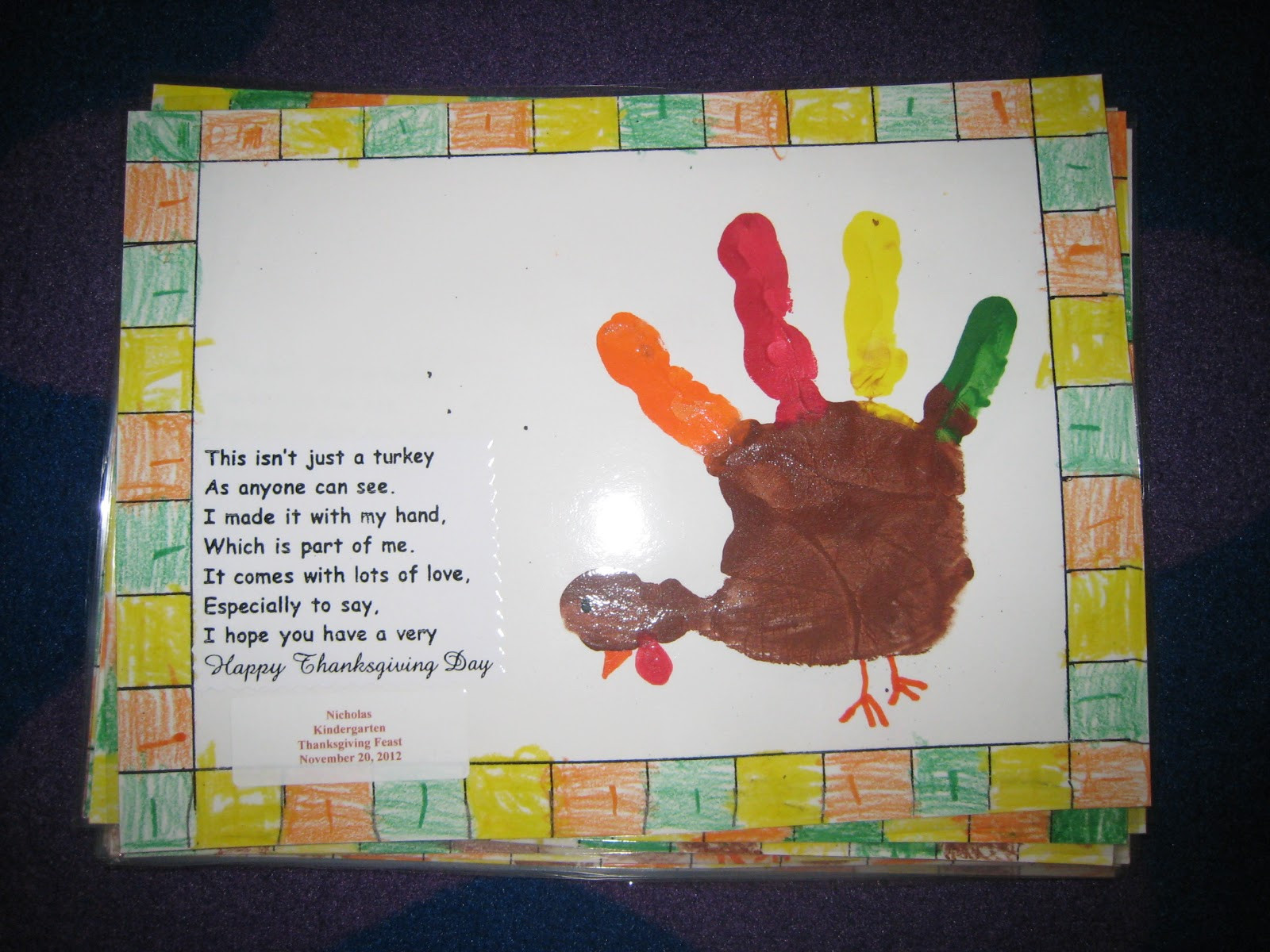 Thanksgiving Placemats Craft
 Crayons & Curls Thanksgiving Week