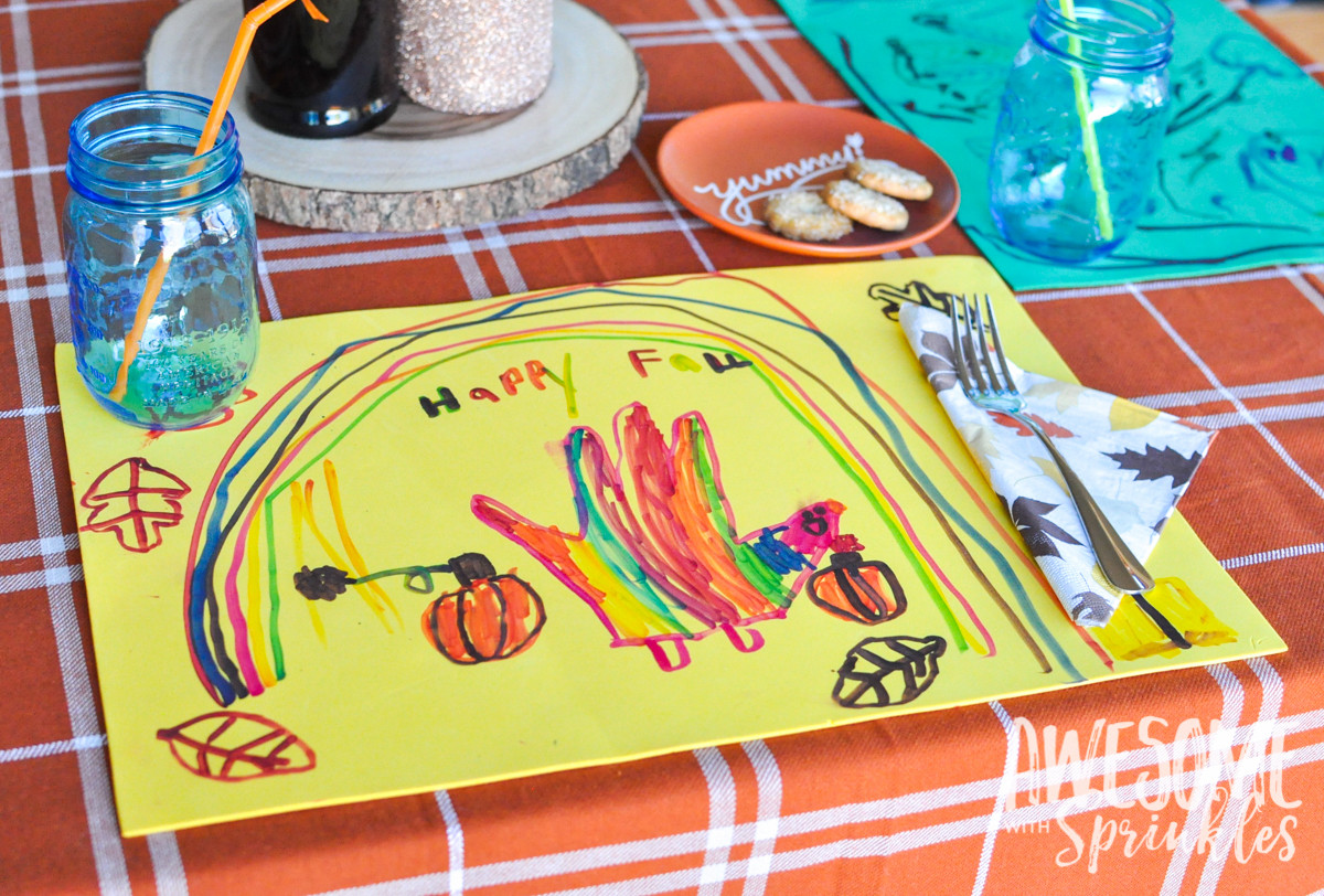 Thanksgiving Placemats Craft
 Thanksgiving Placemat Kids Crafts Awesome with Sprinkles