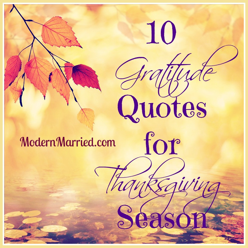 Thanksgiving Quotes
 10 Gratitude Quotes for Thanksgiving Season