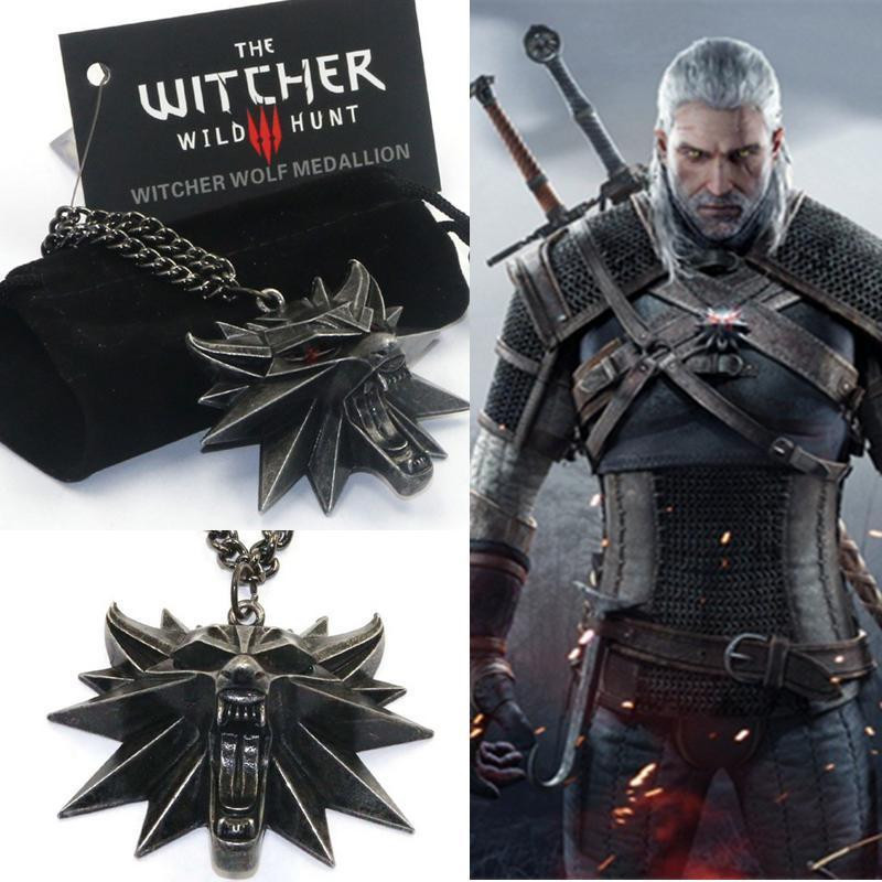 The Witcher Necklace
 The Witcher 3 Wild Hunt III Necklace Wolf Medallion 3 Head