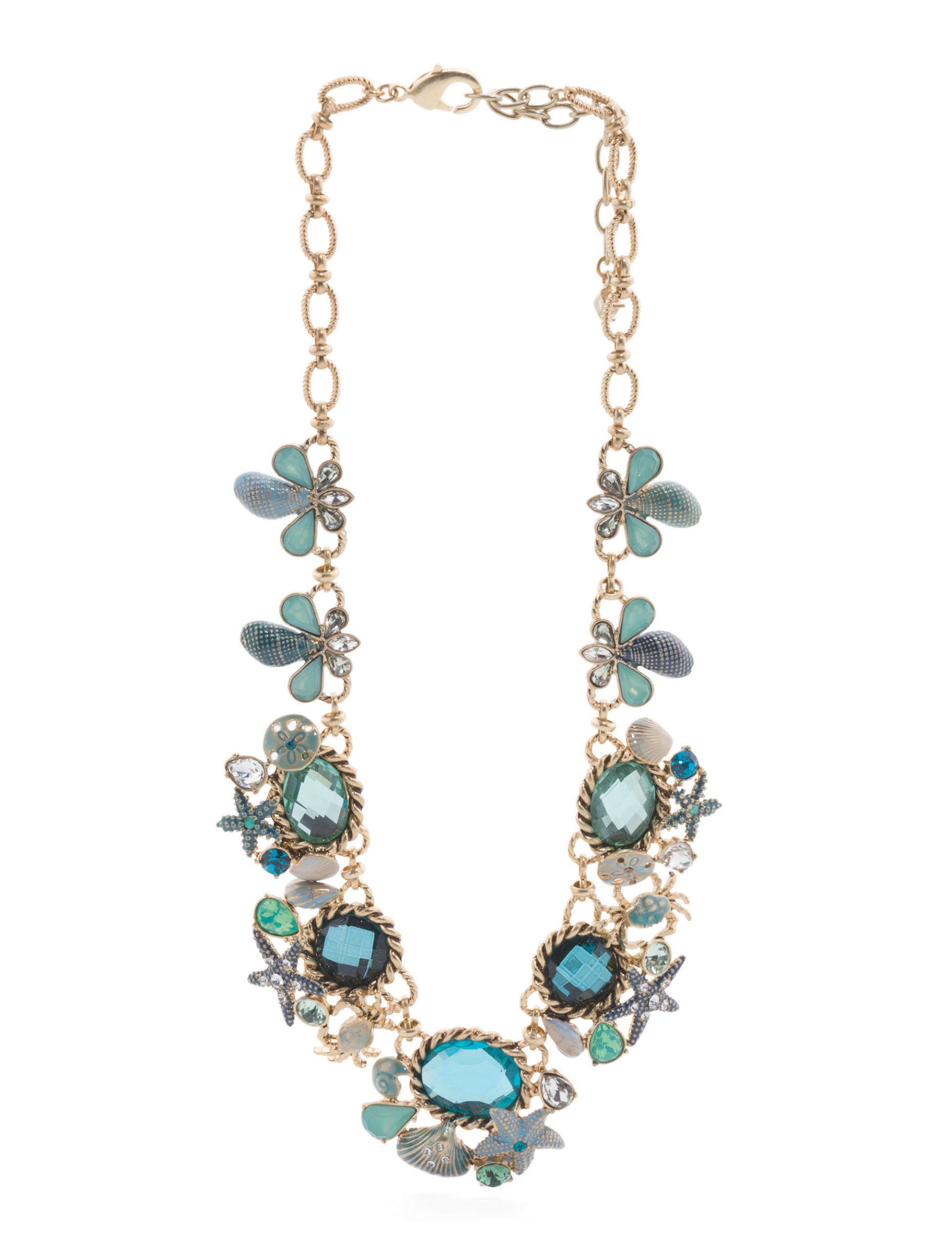 Tj Maxx Jewelry Necklaces
 Lyst Tj Maxx Pacific Opal Crystal Sealife Necklace In