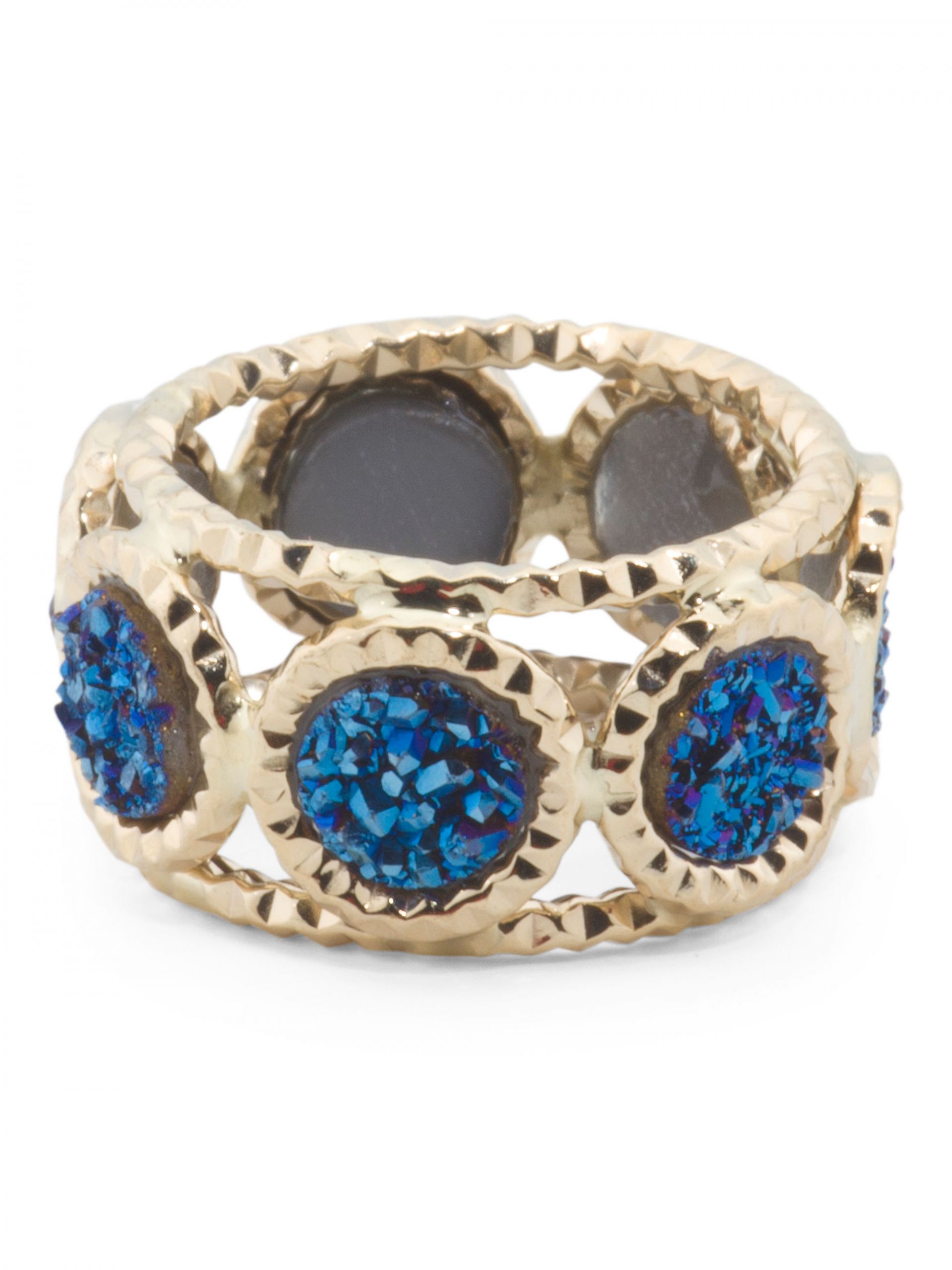 Tj Maxx Jewelry Necklaces
 Tj maxx Made In Italy 14k Gold And Blue Drusy Ring in Blue