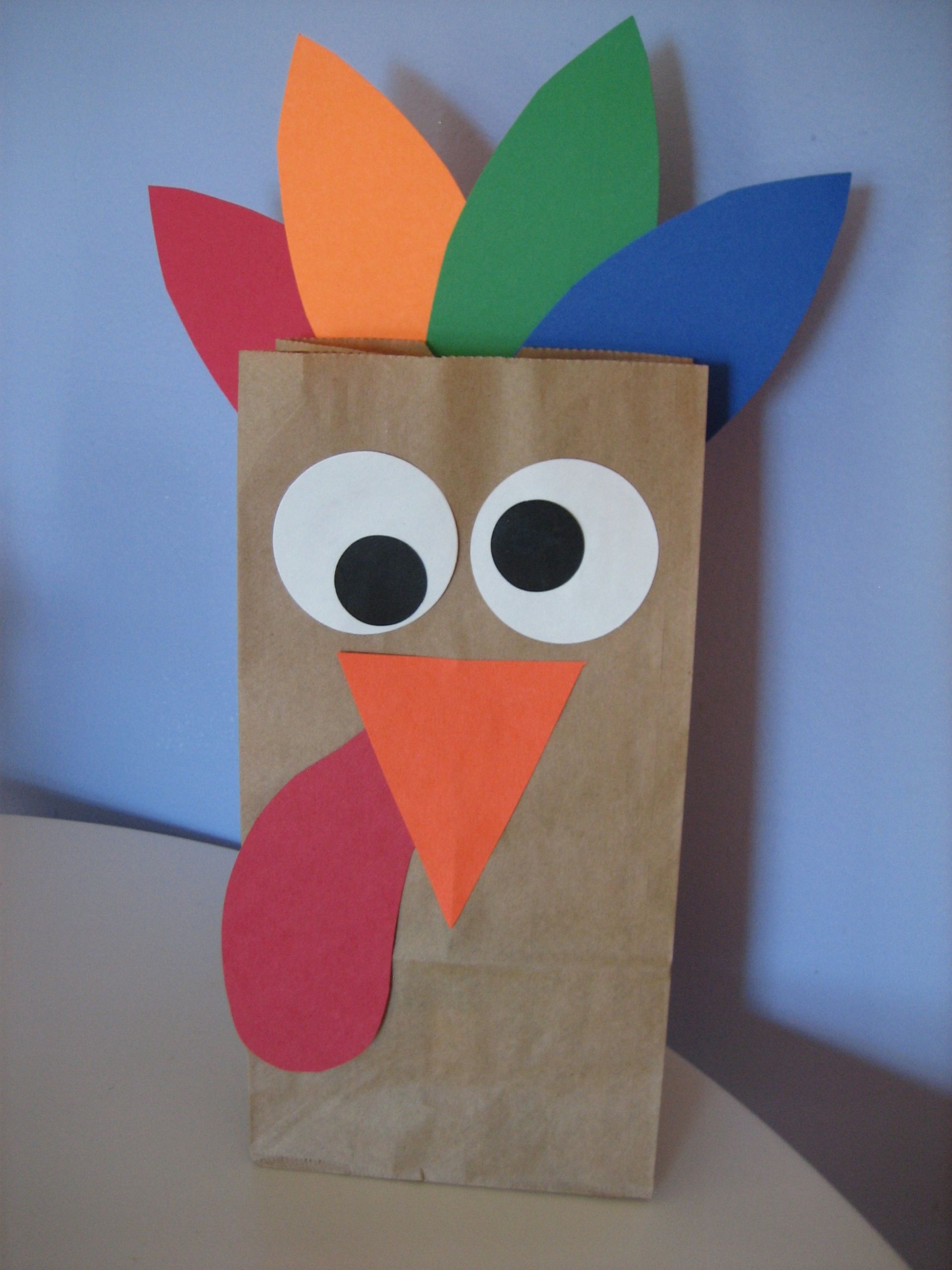 Toddler Thanksgiving Craft
 Turkey Lunch Sack Happy Home Fairy