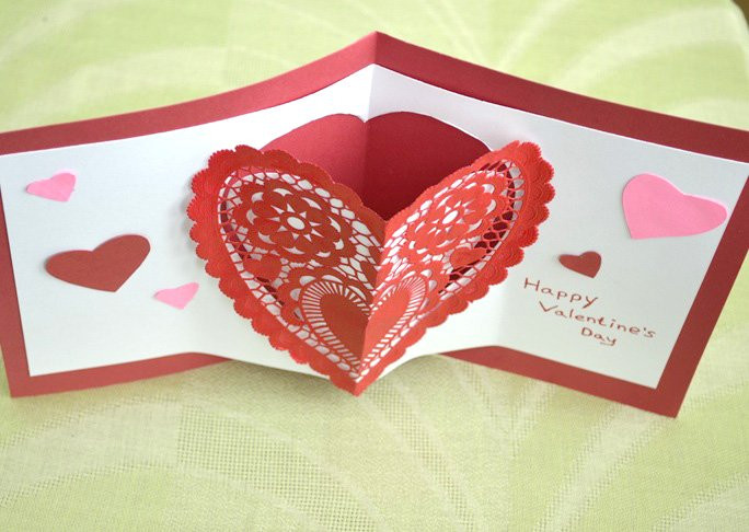 Valentines Day Card Craft
 Heart Pop Up Valentine s Day Card Craft