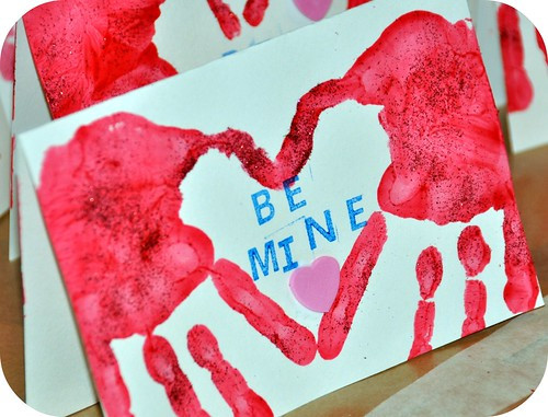 Valentines Day Card Craft
 Rosy Posy Valentine Handprint Cards & e For You