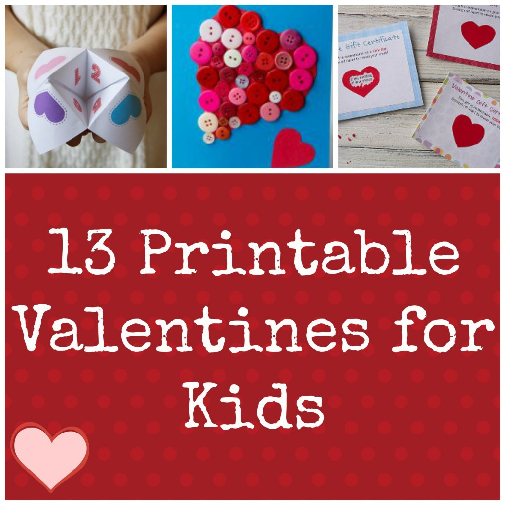 Valentines Day Card Ideas For Kids
 Valentine Ideas for Kids 13 Printable Valentines