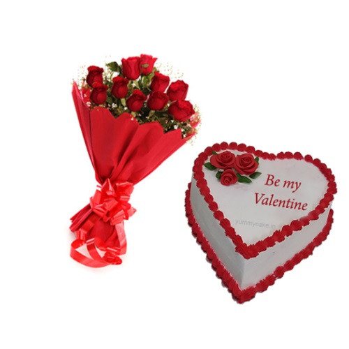 Valentines Day Online Gifts
 Valentines Day Gifts line Cake with Flowers