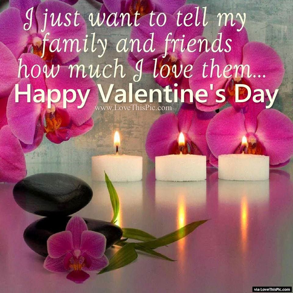Valentines Day Quotes For Family
 I Just Wanted To Tell My Family And Friends How Much I